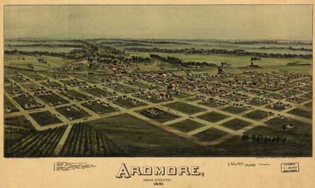 Map of Ardmore, Indian Territory, 1891