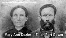 Photo of Mary Ann Dozier and Elijah Port Gower