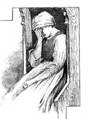 Illustration of grieving woman